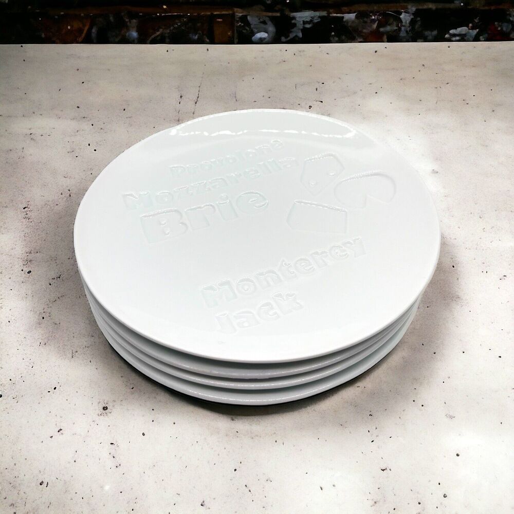 Cordon Bleu BIA 6.5". 4 Assorted Cheese  Appetizer Plates.